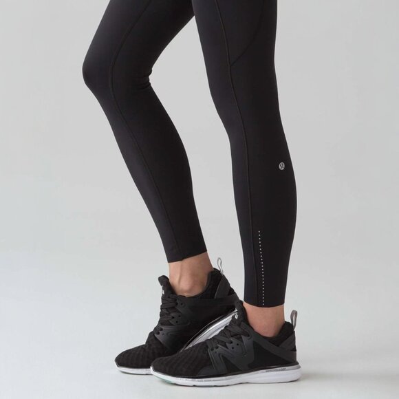 LULULEMON BLACK FAST & FREE 7/8 TIGHT II NULUX 25" SIZE 6 - Picture 5 of 12